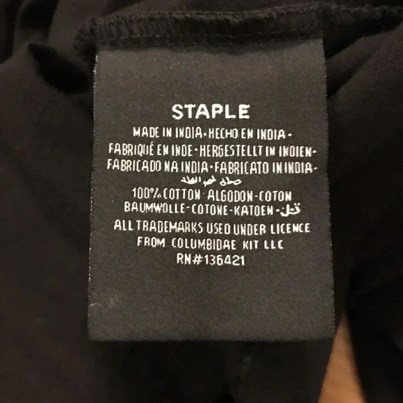 STAPLE PIGEON MEN'S BLACK Long Sleeve T-SHIRT Size L Large - Picture 4 of 8